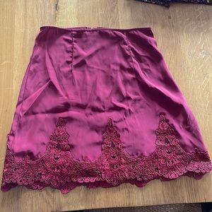Cold Stone Fox silk mini skirt